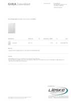 Datasheet for Gira 2871112, EAN: 4010337052746