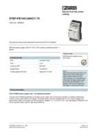 Datasheet for Phoenix Contact 2868648, EAN: 4046356172844