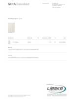 Datasheet for Gira 145800, EAN: 4010337458005