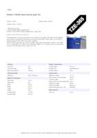 Datasheet for Brother TZE365, EAN: 4977766698009