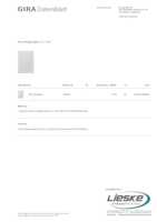 Datasheet for Gira 145500, EAN: 4010337455004