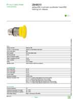 Datasheet for Schneider Electric ZB4BS55, EAN: 3389110894974