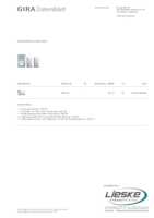 Datasheet for Gira 049544, EAN: 4010337495444