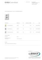 Datasheet for Gira 078004, EAN: 4010337780045