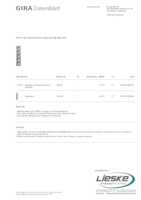 Datasheet for Gira 136426, EAN: 4010337364269