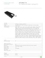 Datasheet for APC APCRBC115, EAN: 0731304281689