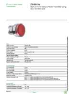 Datasheet for Schneider Electric ZB4BW34, EAN: 3389110889710