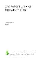 Datasheet for Gigabyte Z890 A ELITE X ICE, EAN: 4719331864989