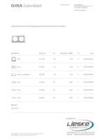 Datasheet for Gira 0212806, EAN: 4010337070078