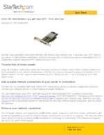 Datasheet for Startech.com PEX20000SFPI, EAN: 0065030860604
