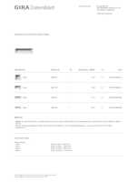 Datasheet for Gira 289900, EAN: 4010337066545