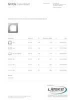 Datasheet for Gira 0211326, EAN: 4010337074311