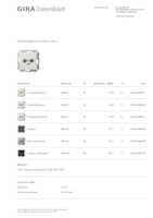 Datasheet for Gira 040527, EAN: 4010337405276