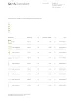 Datasheet for Gira 111501, EAN: 4010337115014