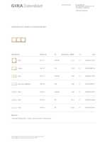 Datasheet for Gira 021301, EAN: 4010337213017