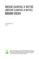 Datasheet for Gigabyte B850M GAMING X WF6E, EAN: 4719331866433
