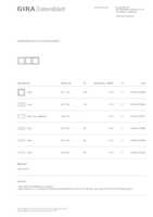 Datasheet for Gira 0213154, EAN: 4010337126089