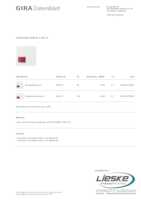 Datasheet for Gira 022903, EAN: 4010337229032