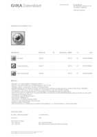 Datasheet for Gira 126566, EAN: 4010337265665