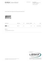 Datasheet for Gira 093730, EAN: 4010337937302