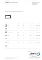 Datasheet for Gira 100208, EAN: 4010337002086