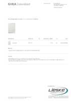 Datasheet for Gira 2876112, EAN: 4010337052845