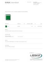 Datasheet for Gira 4440307, EAN: 4010337123330