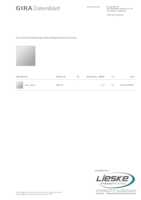 Datasheet for Gira 009930, EAN: 4010337099307