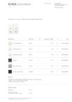 Datasheet for Gira 310427, EAN: 4010337042525