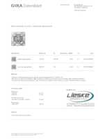 Datenblatt zu Gira 312600, EAN: 4010337039020