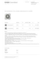 Datasheet for Gira 313500, EAN: 4010337038917