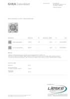 Datasheet for Gira 383800, EAN: 4010337064411