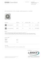 Datasheet for Gira 384500, EAN: 4010337064398