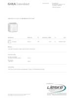 Datasheet for Gira 310513, EAN: 4010337112341