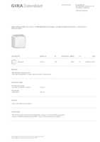 Datasheet for Gira 311613, EAN: 4010337112471