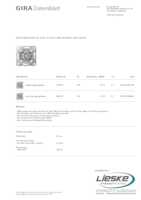 Datenblatt zu Gira 313900, EAN: 4010337039136