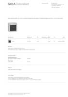 Datasheet for Gira 311230, EAN: 4010337123873