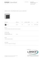 Datasheet for Gira 315230, EAN: 4010337124061