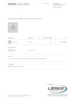 Datasheet for Gira 321600, EAN: 4010337039969
