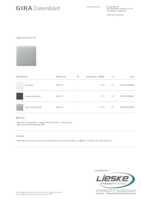 Datasheet for Gira 328765, EAN: 4010337039938