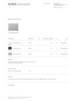 Datasheet for Gira 329965, EAN: 4010337096764