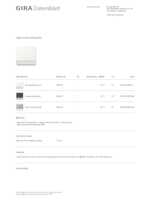 Datasheet for Gira 329966, EAN: 4010337096771