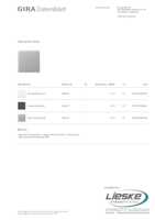 Datasheet for Gira 349665, EAN: 4010337066286