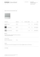 Datenblatt zu Gira 367365, EAN: 4010337040224
