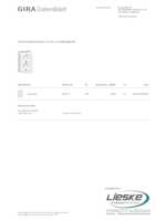 Datasheet for Gira 478013, EAN: 4010337092643
