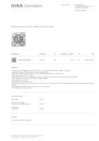 Datasheet for Gira 317600, EAN: 4010337124399