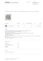 Datasheet for Gira 318600, EAN: 4010337124443