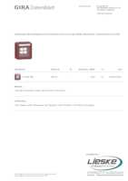Datasheet for Gira 320630, EAN: 4010337123811