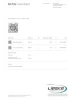 Datasheet for Gira 356500, EAN: 4010337065081