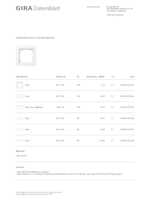 Datasheet for Gira 0211150, EAN: 4010337126119